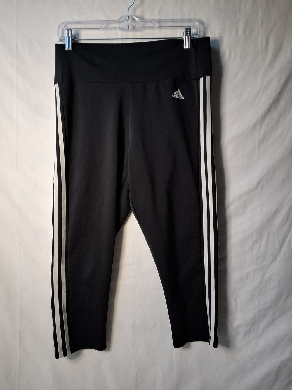 adidas‎ Black Track Pants with White Side Stripes